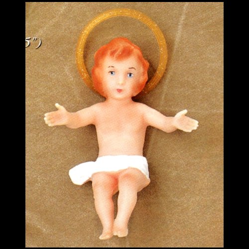 Pers. Enfant-Jésus 7.5" (19 cm) en plastique couleur