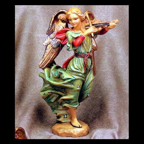 Color Resin Standing Angel, 7" (18 cm)