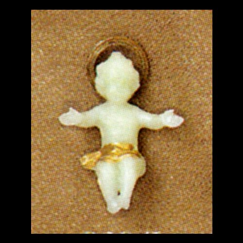 Luminous Plastic Infant Jesus Figurine, 1.5" (4 cm)