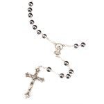 Chapelet, perles 6 mm, nacre noir, 53 cm