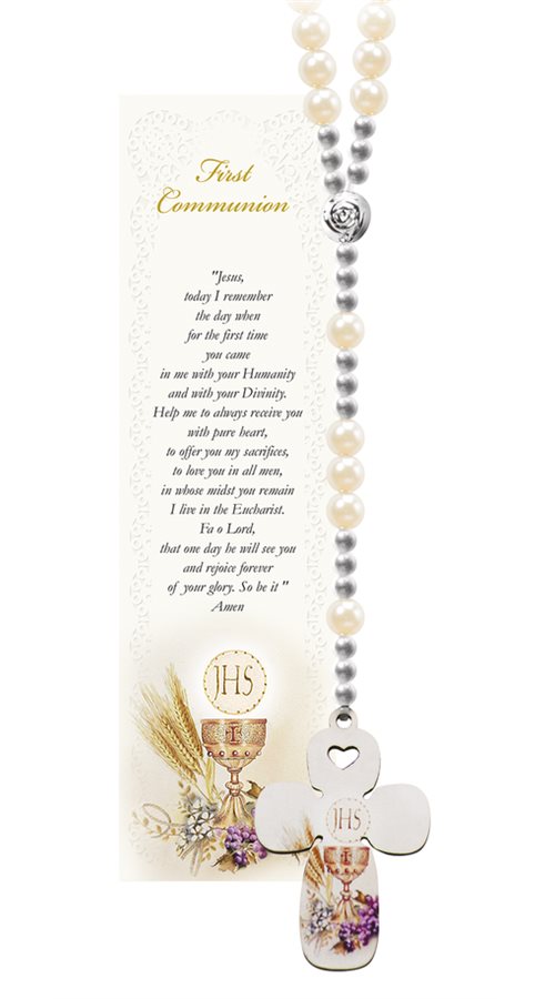 My First Communion rosary, elastic, English