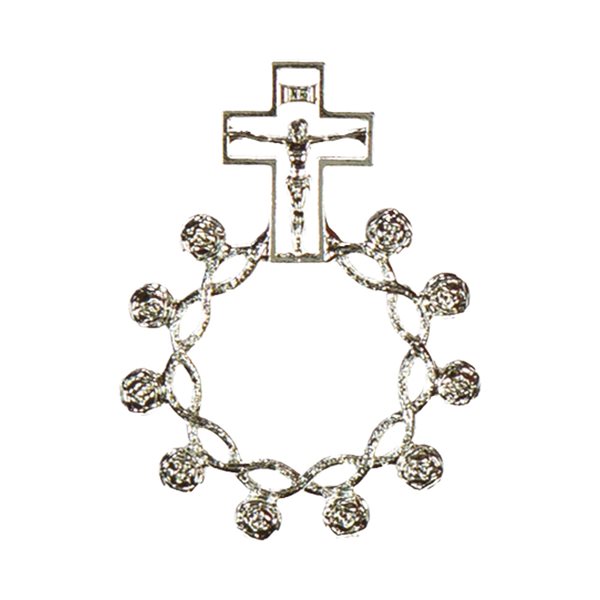 Decade Rosary, Boy-Scout, Aluminum-Finish Cross