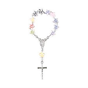 Decade Rosary, Multicolour Beads, S-F Cross