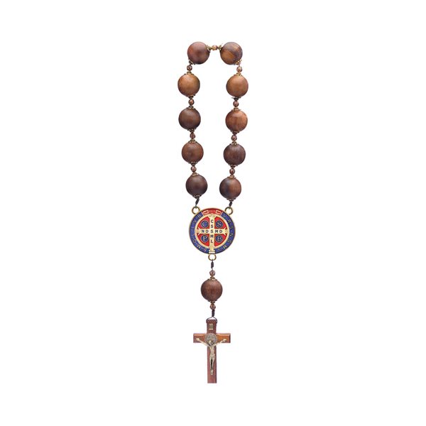 Dec,10mm, Wooden Beads, St. Benedict Cross, 5''