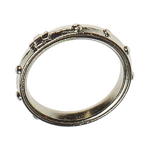 Rosary Ring, Boy-Scout, Oxidized Metal, Large