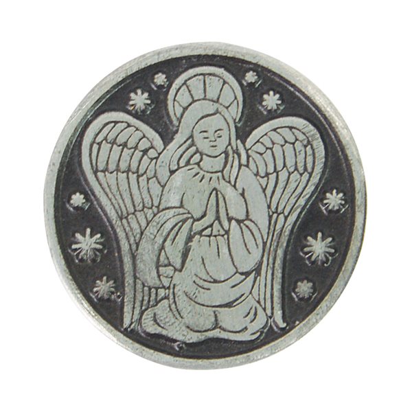 Ange Gardien Pewter Pocket Token, 1.25", French / ea