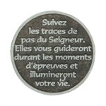 Jeton de poche Empreintes, en étain, 3 cm, Français / un