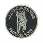 Jeton de poche Saint Christophe, étain, 3 cm, Français / un