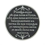 Jeton de poche Saint Christophe, étain, 3 cm, Français / un