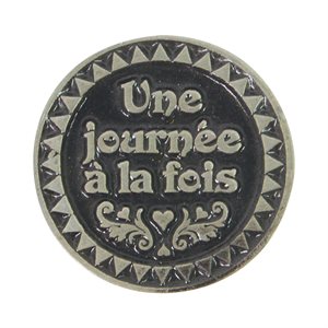 Une Journée Pewter Pocket Token, 1.25", French / ea