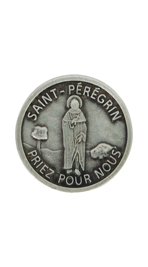 Jeton de poche Dizainier Saint Pérégrin, étain, 3 cm, Fran.