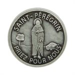 St-Peregrine Pewter Pocket Token, 1.25", French / ea
