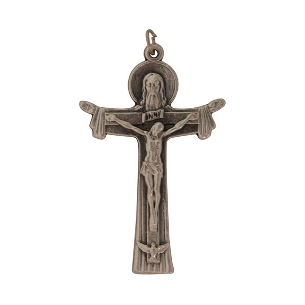 Croix Trinité en métal oxydé, 2.25" (5.7 cm) Croix Trinité en métal oxydé, 2.25" (5.7 cm)