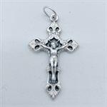 Crucifix In Oxidized Metal, 1.30" (3,3 cm)