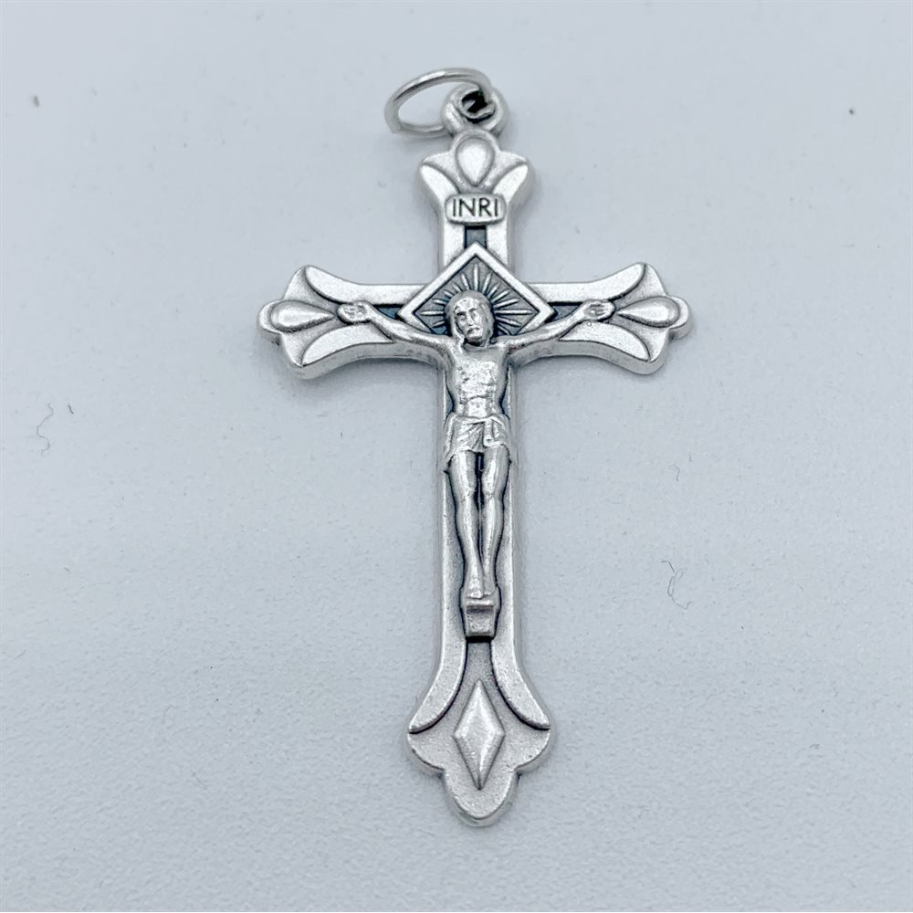 Crucifix In Oxidized Metal, 1.60" (4 cm)