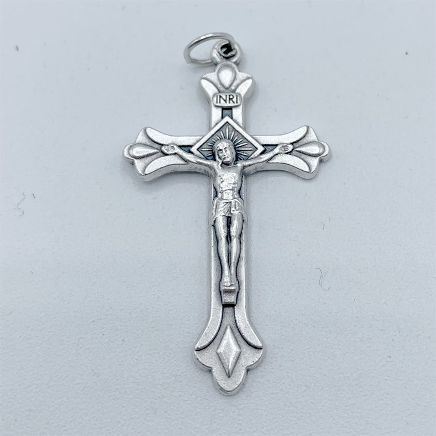 Crucifix In Oxidized Metal, 1.60" (4 cm)