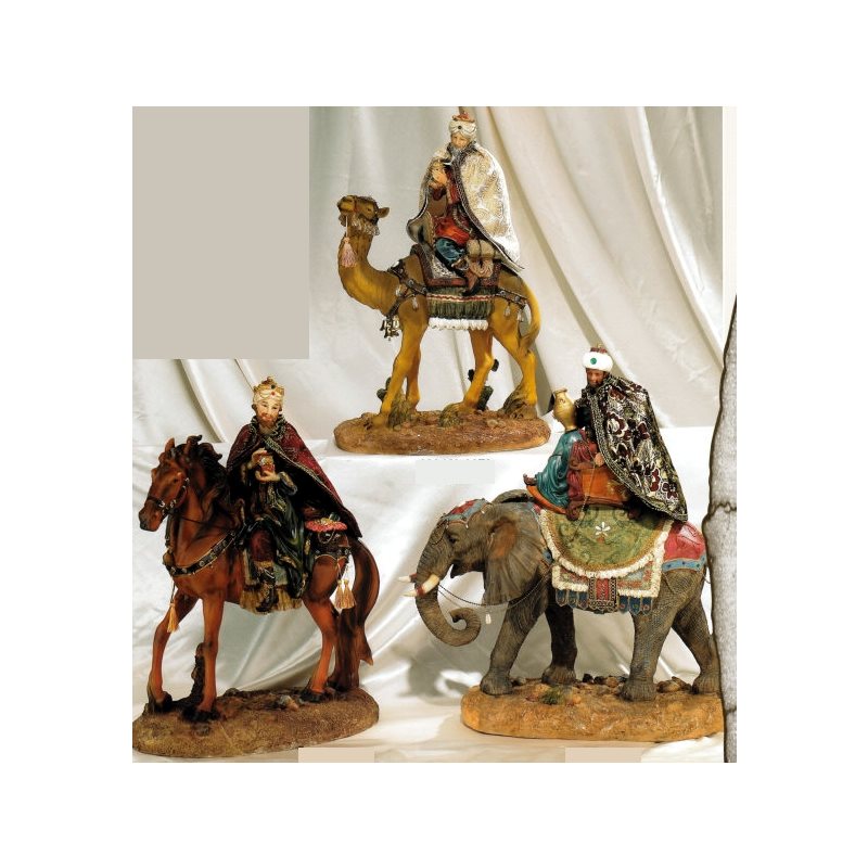 ResinThree Kings figures With Animals 22" (56 cm)