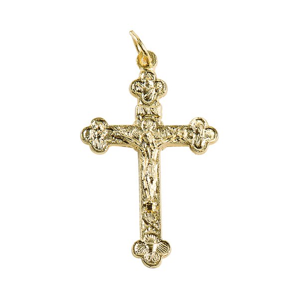 Golden-Finish Crucifix, 1½"