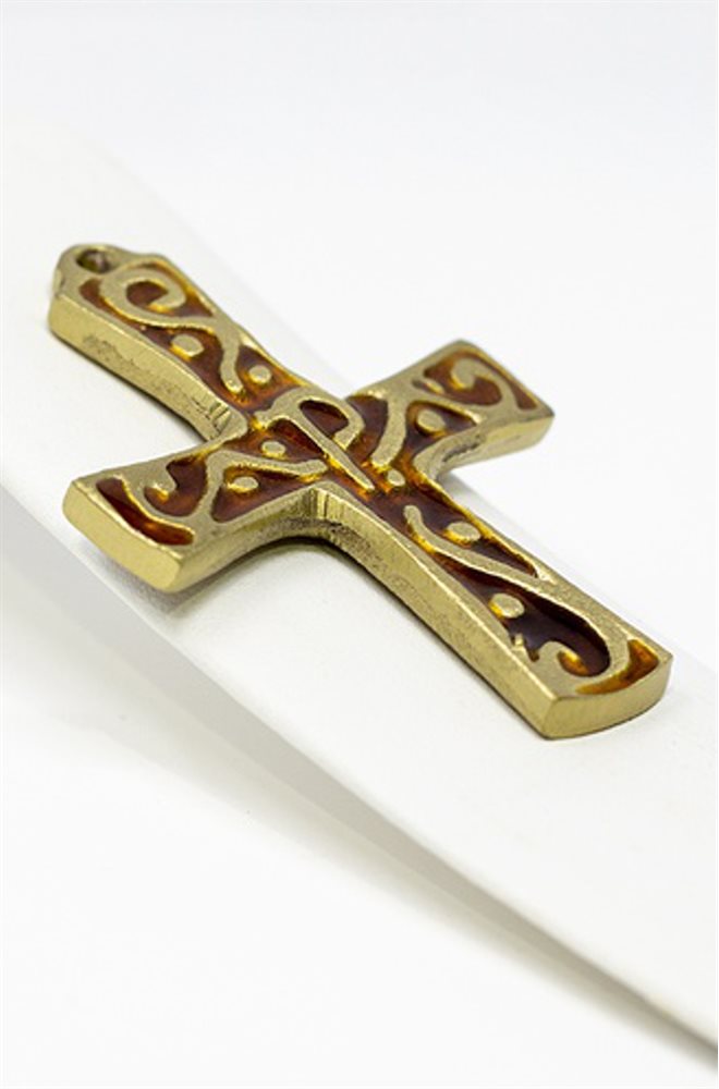 Genuine Bronze Cross w / Red Fill