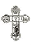 Pewter Cross for First Communion, 4¾"