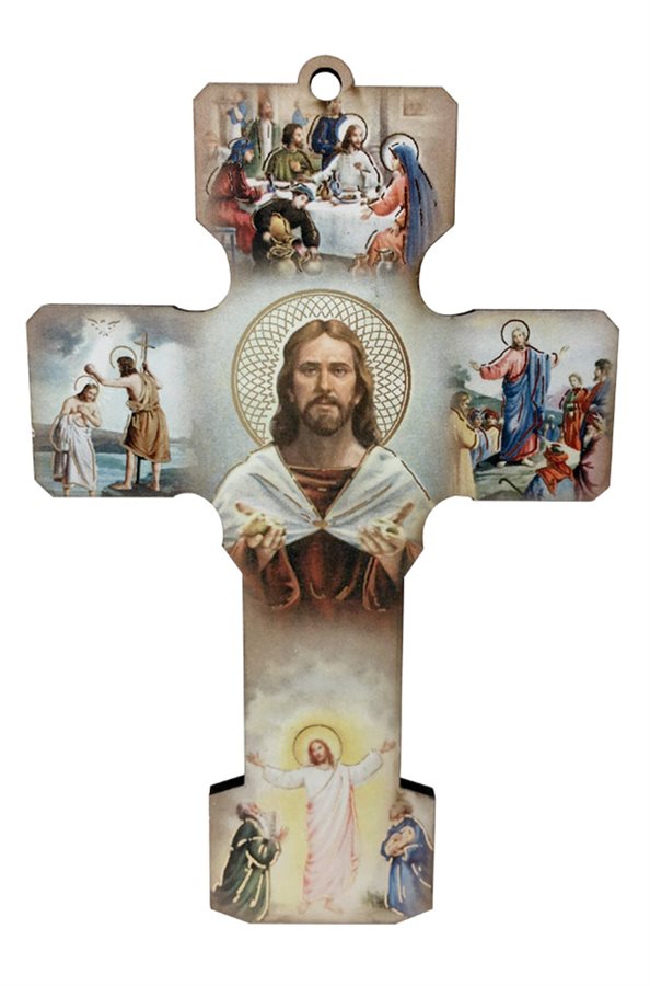 Croix des Mystères lumineux, en bois, 12,7 cm
