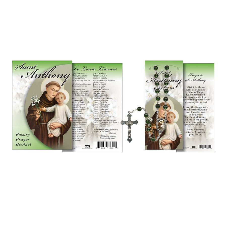 Livret rosaire, "St. Anthony", 16 p. + Chapelet incl., Angl. Livret rosaire, "St. Anthony", 16 p. + Chapelet incl., Angl.