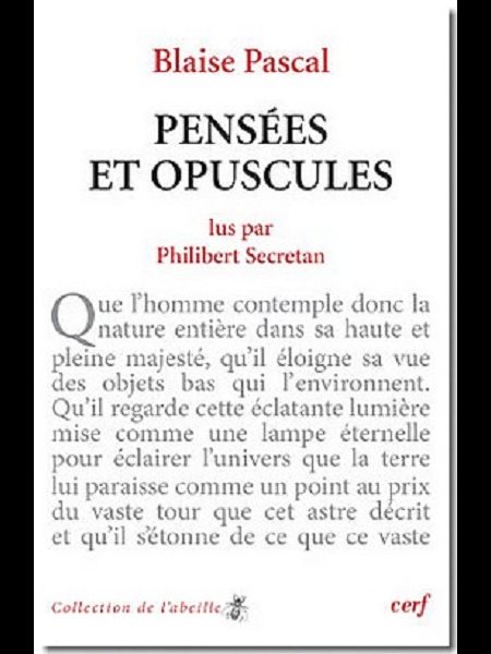 Blaise Pascal : Pensées et opuscules (French book)