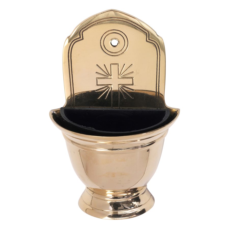 Brass Holy Water Font 6 1 / 2" (16 cm)