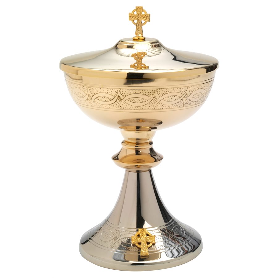 Bicolor Brass Ciborium 9" (23 cm)