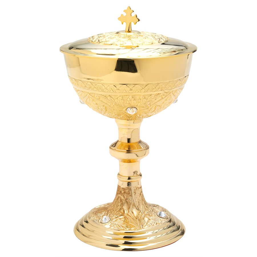 Gold Plated Brass Ciborium 10" (25 cm)