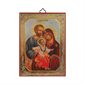 Plaque icône Sainte Famille, bois, couleur, 10 x 14 cm