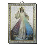 Plaque Divine Mercy, 4" x 5.5" (10 x 14 cm)