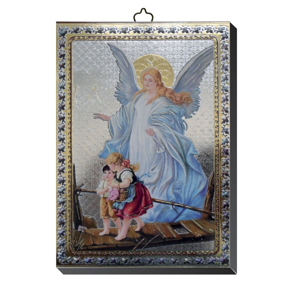 Plaque Guardian Angel, 4" x 5.5" (10 x 14 cm)