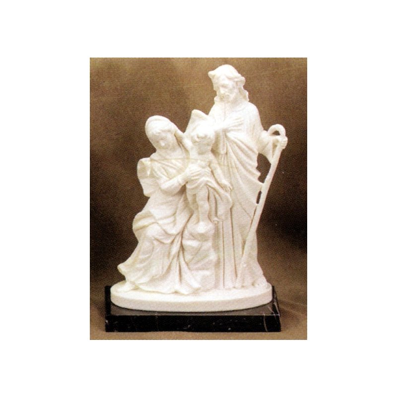 Holy Family White Marble Statue, 12" (30.5 cm)