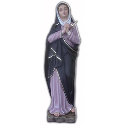 Our Lady of Mount Carmel Color Fiberglass Outdoor Statue 32"