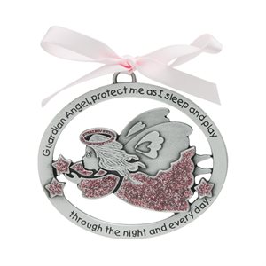 Pewter Red "Angel" Medal, 2½" x 2", English