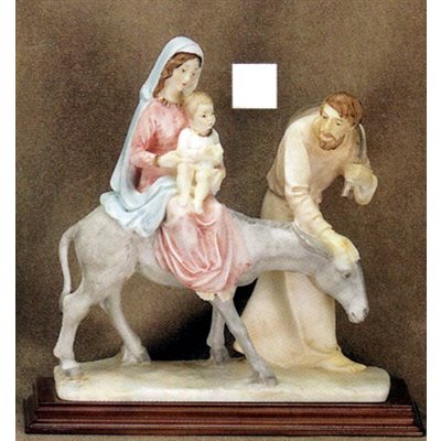 Flight to Egypt Color Marble Statue, 9.5" (24 cm)