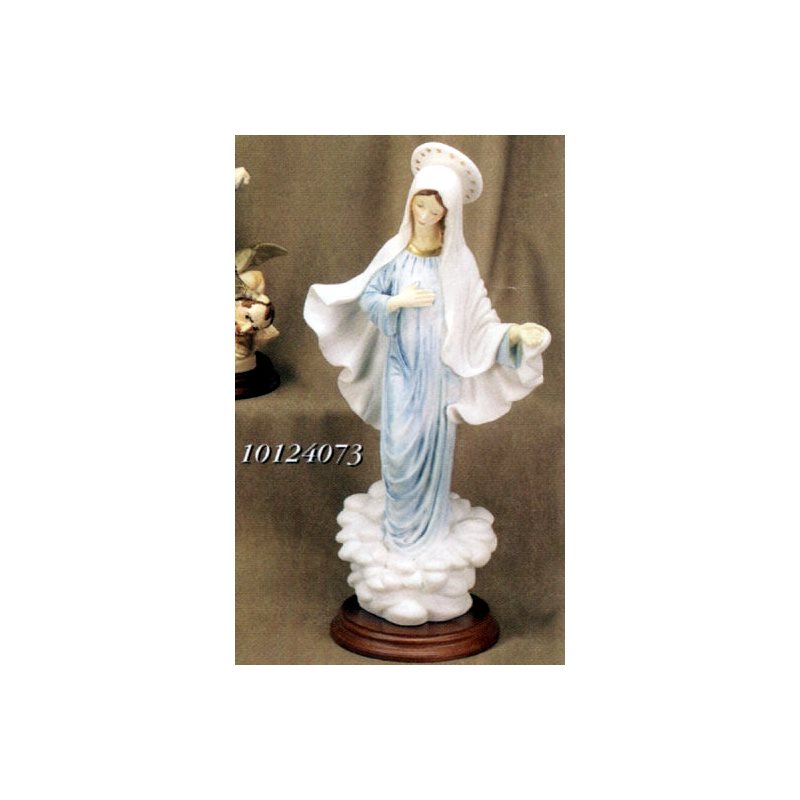 Our Lady of Medjugorje Color Marble Statue, 16" (40.5 cm)