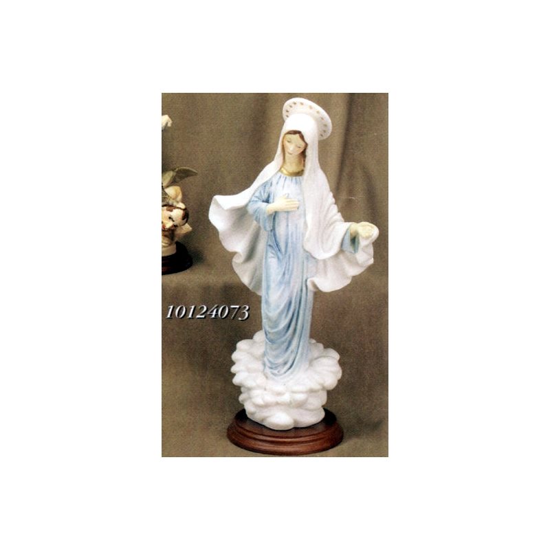 Statue N.D. Medjugorje 16" (40.5 cm) en marbre de couleur