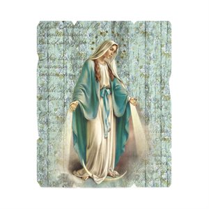 "Mary" Image Printed on Wood, 8mm thick, 7½" x 9½"