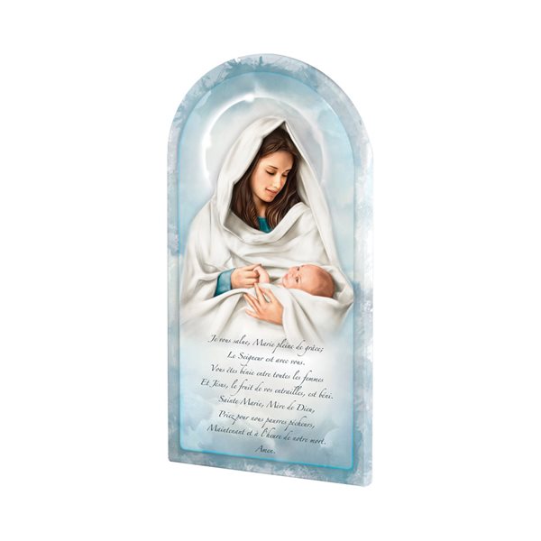 "Vierge & Enfant'', Ave Maria Prayer, 7'' x 3½", French