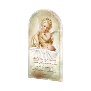 Icône «Guardian Angel & Angel Prayer», 18 x 9 cm, Anglais