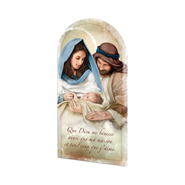 'Ste-Famille, Prière Bénédiction" Icon, 7'' x 3½", French