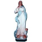 Our Lady of Assumption Color Fiberglass Outdoor Statue 19.7"