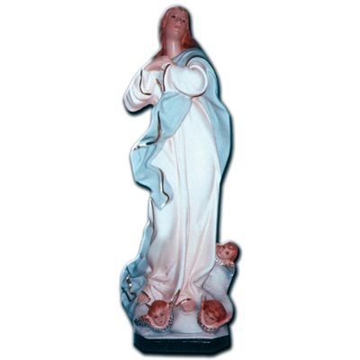 Our Lady of Assumption Color Fiberglass Outdoor Statue 19.7"