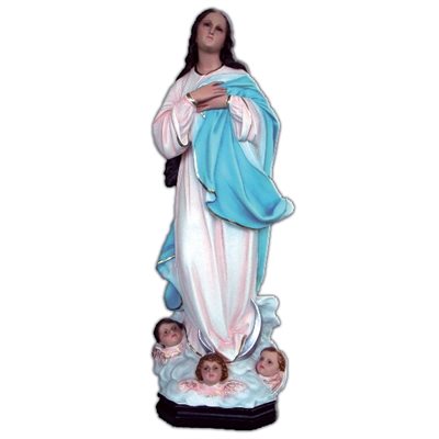 Our Lady of Assumption Color Fiberglass Outdoor Statue, 24"
