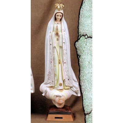 Our Lady of Fatima Plaster Statue W / Glass Eyes, 24" (61 cm)