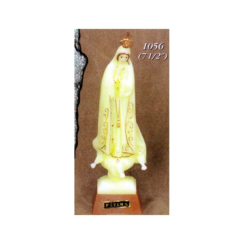 Our Lady of Fatima Luminous Plastic Statue, 7.5" (19 cm)