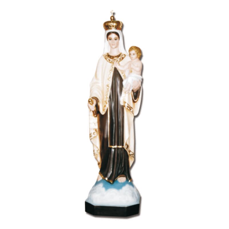 Our Lady of Mount Carmel Color Fiberglass Outdoor Statue 51"