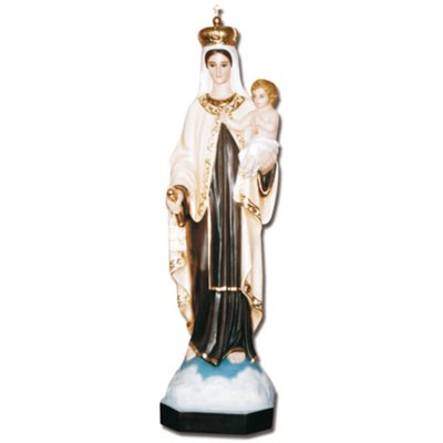 Our Lady of Mount Carmel Color Fiberglass Outdoor Statue 51"